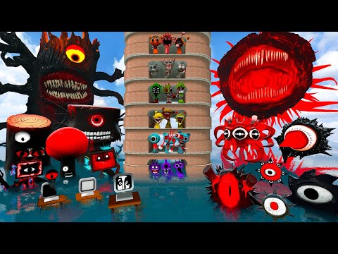 Видео: 🌊 ВЫШКА ПОД ВОДОЙ МИСТЕР СОЛНЦЕ ДЕРЕВО ВЕСЕЛО КОМПЬЮТЕР ЭВОЛЮЦИЯ ВСЕ SPRUNKI СЕМЬЯ СПАРТАНСКИЙ УДАР