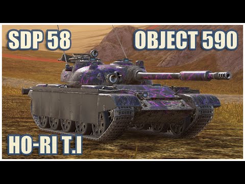 Видео: Объект 590, SDP 58 Zurawik & Ho-Ri T.I • WoT Blitz Gameplay
