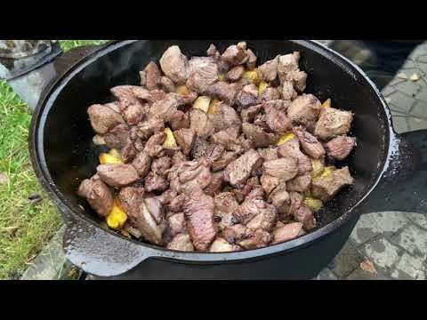 Видео: Мясо лося в казане #лосятинавказане#казанмангал#как приготовитьлося #дикоемясо