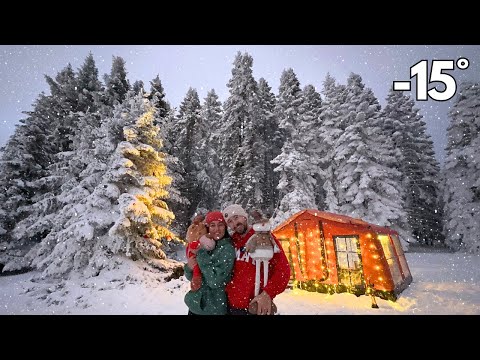 Видео: НАШ СНЕЖНЫЙ РОЖДЕСТВЕНСКИЙ ЛАГЕРЬ В -15 ГРАДУСОВ