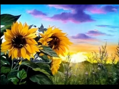 Видео: Как рисовать Подсолнух. Получите 50 уроков в описании ролика.