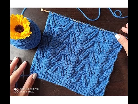 Видео: Красивый ажурный узор спицами.