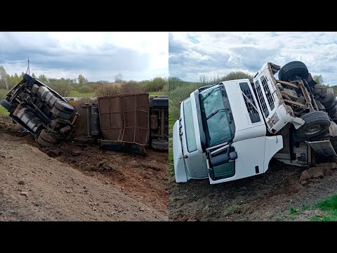 Видео: Так летел, что даже раму согнул! Постановка на колеса в два эвакуатора.