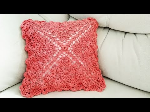 Видео: Квадратный мотив для подушек, пледов, скатертей крючком