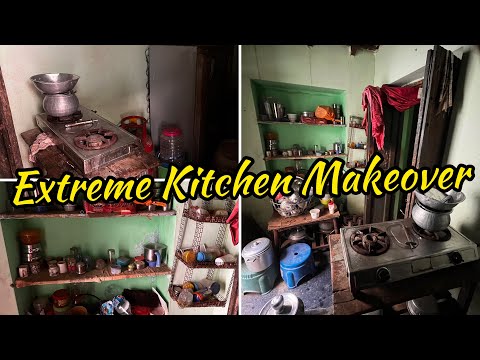 Видео: Преображение старой и маленькой индийской кухни | Экстремальное преображение кухни за небольшой б...