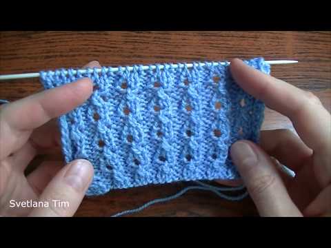 Видео: Очень простой Эластичный узор ЗМЕЙКА. Вязание спицами Узоры № 347