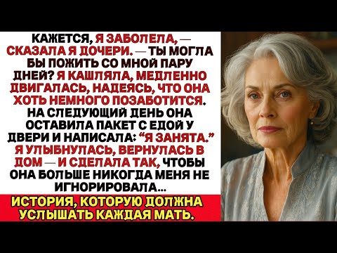 Видео: Кажется, я заболела сказала я дочери Она просто оставила еду у двери и написала в сообщении Я занята