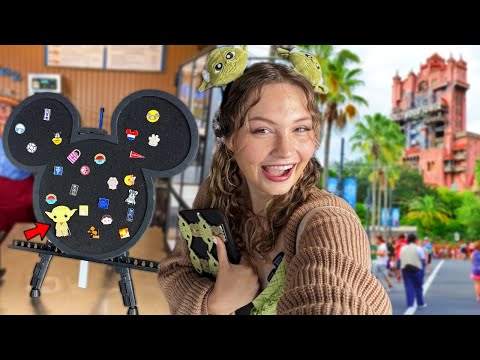 Видео: Только продажа больших значков Йоды Disney на досках объявлений Hollywood Studios и лентах с изоб...