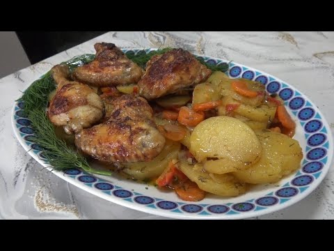 Видео: курица с картошкой в духовке