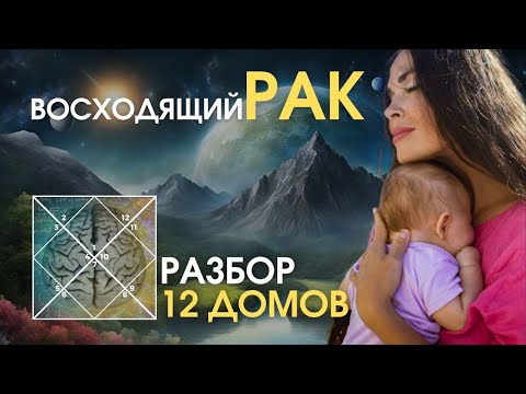 Видео: ВОСХОДЯЩИЙ РАК. Разбор 12 домов  | Astrogreen