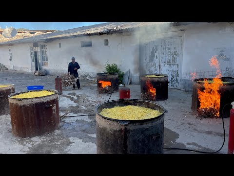 Видео: Запрещённое Видео!Как правильно приготовить 1 Тонну Самаркандского плова!Узбекистан!Шахрисабз!