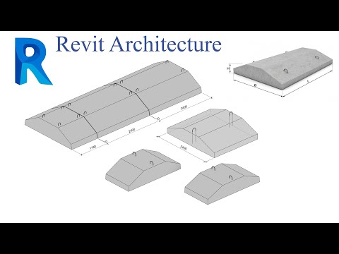 Видео: Сборный ленточный фундамент. Фундаментная подушка в Revit.