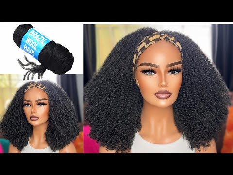 Видео: О боже😱Viral Band и бразильская шерсть сделали это? Вау🔥Как сделать парик-повязку из шерсти