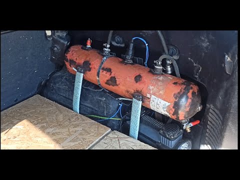 Видео: Компрессор из огнетушителя в багажник авто. Часть 2.