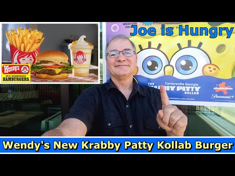 Видео: Обзор нового бургера «Krabby Patty Kollab» от Wendy’s 🦀🍔 | Коллаборация с Губкой Бобом в честь 25...
