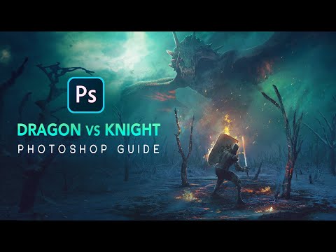 Видео: Дракон против Рыцаря! Урок по PHOTOSHOP — GuideRunner, эпизод 4