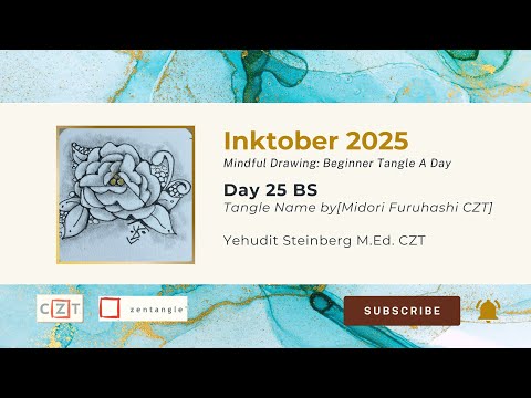 Видео: Inktober 2025 Zentangle • День 25, BS | Путешествие по лабиринту
