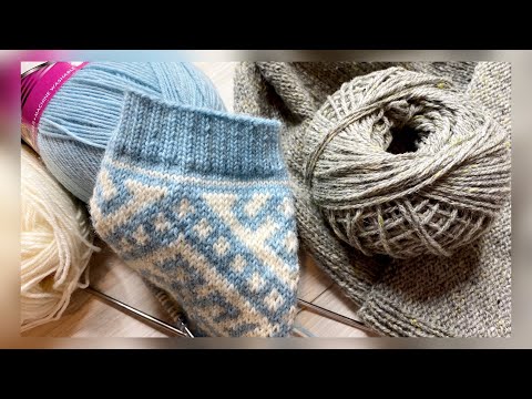 Видео: Носки жаккардом | Готова шапка, пряжа🔥| Начинаю вязать аксессуары на осенне-зимний период
