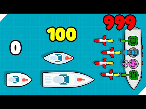 Видео: ЭВОЛЮЦИЯ КОРАБЛЯ С ПУШКАМИ ДЛЯ ЗАЩИТЫ ОТ РАКЕТ, ДРОНОВ И  КОРАБЛЕЙ! Sea Defenders: Idle Shooter