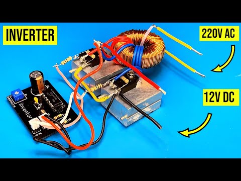 Видео: как сделать простой инвертор, трансформатор, синусоидальную волну, mosfet, kaiweets HT206D