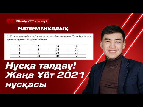 Видео: 30 минутта Мат сауат талдау!  Ұбт Математикалық сауаттылық 2021. Жаңа Ұбт 2021 нұсқа талдау.