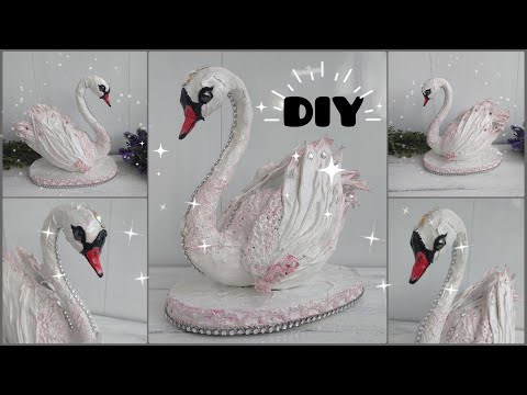 Видео: DIY ЛЕБЕДЬ С НУЛЯ ИЗ ПРОСТЫХ МАТЕРИАЛОВ \имитация техники паверпул\ #diy #handmade