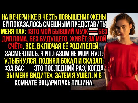 Видео: На вечеринке в честь повышения жены ей показалось смешным представить меня так: «Это мой бывший муж