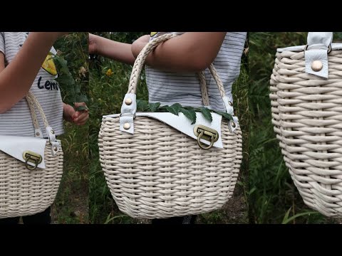 Видео: Сумка из газетных трубочек/Bag of newspaper tubes