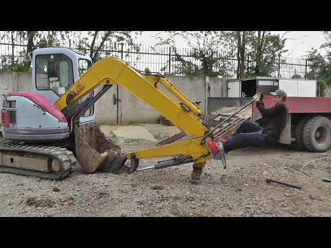 Видео: Техничка. Про замену втулок в узле стрела - рукоять и установка пыльников. Мини экскаватор.