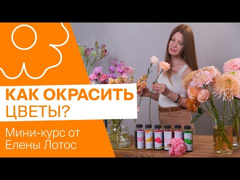 Видео: Как окрасить цветы? Мини-курс от Елены Лотос