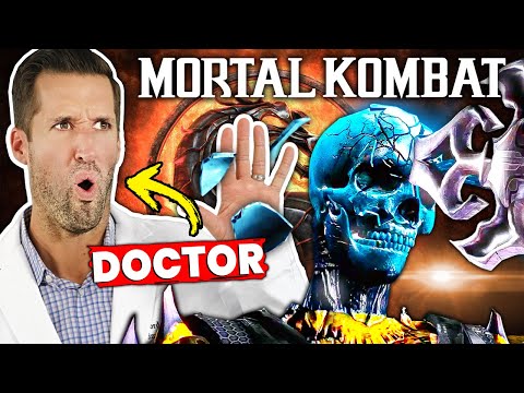 Видео: ВРАЧ смотрит на рентгеновские атаки в Mortal Kombat X