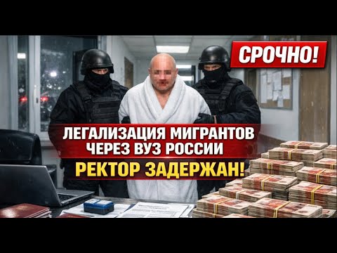 Видео: ШОК! В РОССИИ ректора Питерского института задержали за схему легализации иностранцев — 501 человек