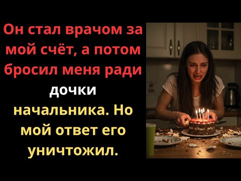 Видео: Он стал врачом за мой счёт, а потом бросил меня ради дочки начальника. Но мой ответ его уничтожил.