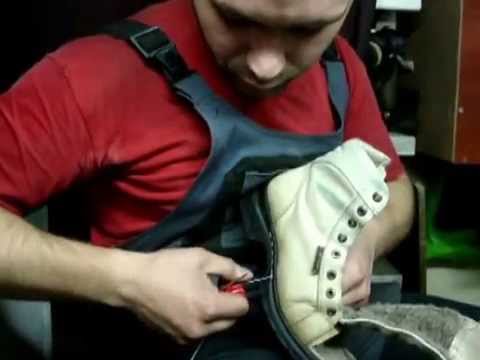 Видео: Прошивка обуви по кругу или по периметру