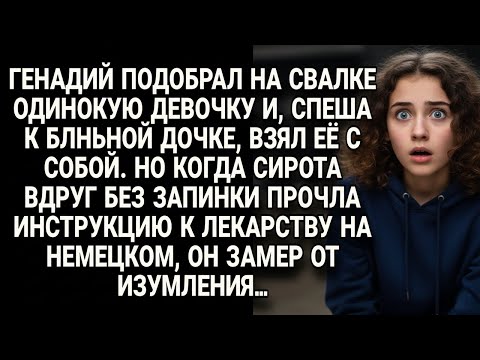 Видео: Генадий подобрал сироту на свалке, но когда она прочла по-немецки, он замер от изумления...