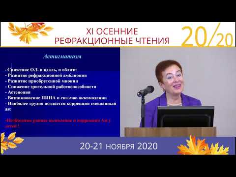 Видео: Стратегически ориентированная коррекция смешанного астигматизма у детей – Тарутта Елена Петровна.