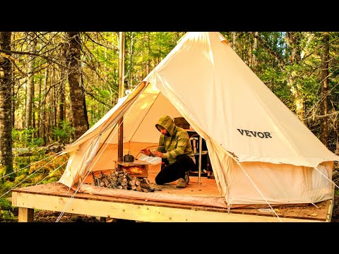 Видео: Горячая палатка для кемпинга в палатке-колоколе