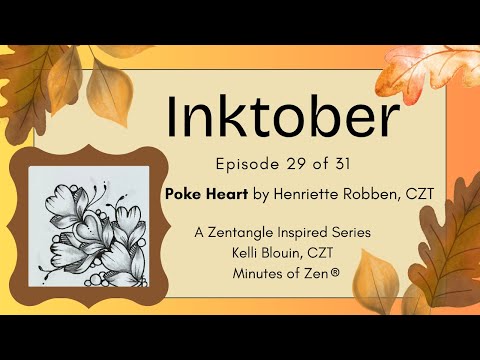 Видео: Inktober 2025 — Зентангл для начинающих© — День 29 — Pokeheart