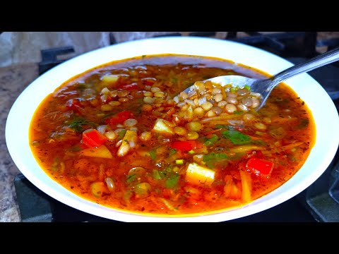 Видео: ЧЕЧЕВИЧНЫЙ СУП ОБЪЕДЕНИЕ! Очень Вкусный и Ароматный!