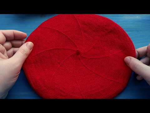 Видео: Берет крючком.  Вяжем лицевую гладь крючком.