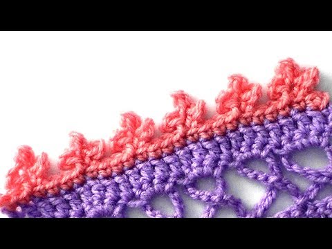 Видео: Обвязка края Трилистники из пико