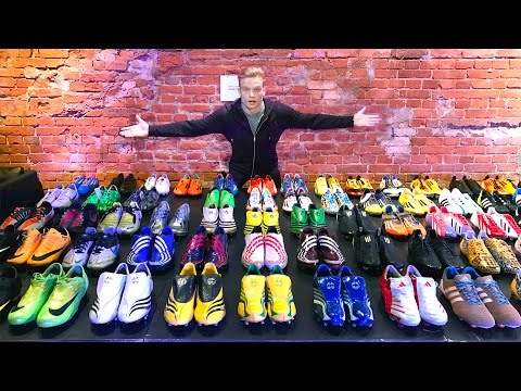 Видео: Самая большая коллекция футбольных бутс // MOST INSANE BOOT COLLECTION