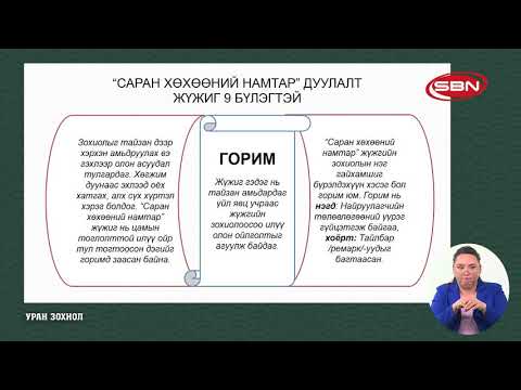Видео: УРАН ЗОХИОЛ - ЖҮЖГИЙН ЗОХИОЛООС УНШИЖ, ХАМ СЭДВИЙН ХҮРЭЭНД ТУСГАН ЭРГЭЦҮҮЛЭХ ҮНЭ ЦЭНТ ЗҮЙЛСЭЭ ОЙЛГОХ
