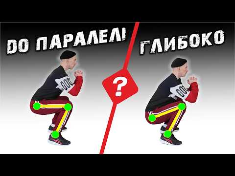 Видео: Як ПРАВИЛЬНО присідати? До ПАРАЛЕЛІ чи ГЛИБОКО?