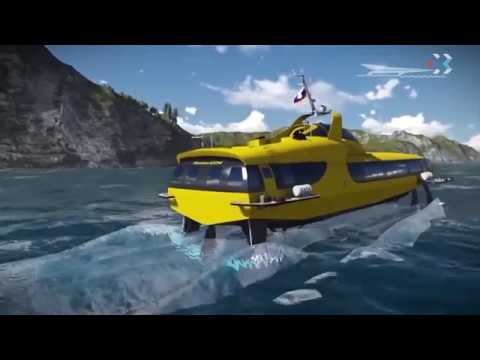 Видео: Скоростное пассажирское судно «Комета 120М» испытают на туристах