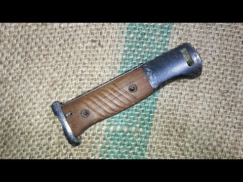 Видео: Изготовление накладок на немецкий штык К-98