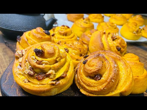 Видео: Тыквенные Булочки! Легкий рецепт, который вы еще не пробовали