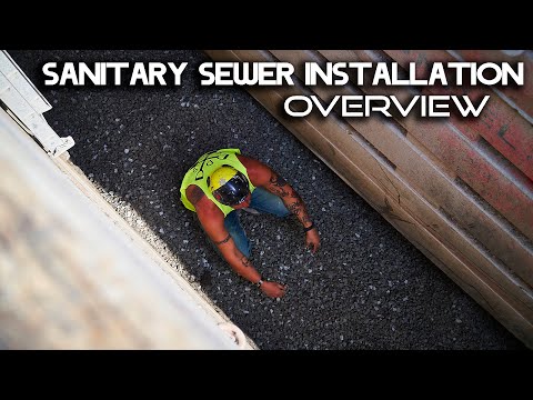 Видео: ОБЗОР МОНТАЖА БЫТОВОЙ КАНАЛИЗАЦИИ // 25-футовый траншейный короб — Обзор сантехнических трубопров...