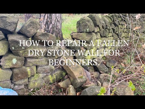 Видео: Как отремонтировать щель в сухой каменной стене для начинающих, ремонт обрушившейся сухой каменно...