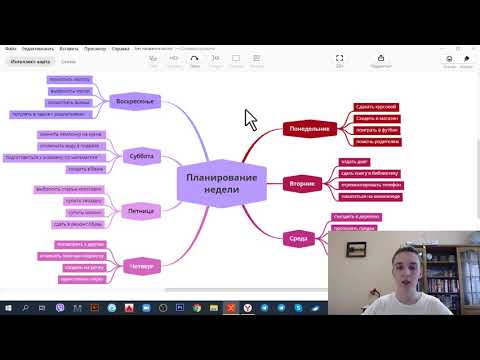 Видео: Xmind как пользоваться? Инструкция на русском как составить интеллект карту с планами на неделю.